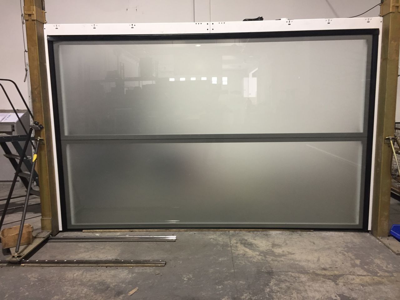 puerta seccional cristal